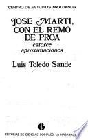 José Martí, con el remo de proa