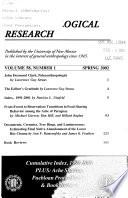 Journal of Anthropological Research
