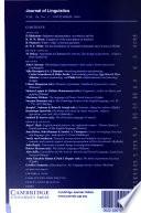 Journal of Linguistics