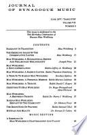 Journal of synagogue music
