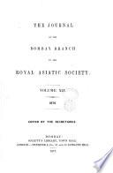 Journal of the Bombay Branch of the Royal Asiatic Society