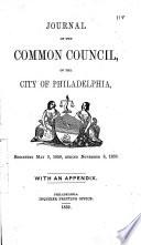 Journal of the Common Council, of the City of Philadelphia, for ...