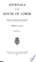Journals of the House of Lords