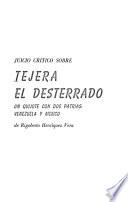 Juicio crítico sobre Tejera el desterrado