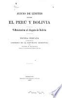 Juicio de límites entre el Perú y Bolivia : Contestación al alegato de Bolivia