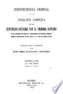 Jurisprudencia criminal