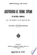 Jurisprudencia del Tribunal Supremo