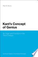 Kant's Concept of Genius