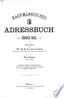 Kaufmännisches Adreßbuch von Berlin