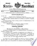 Königlich-Bayerisches Kreis-Amtsblatt von Niederbayern