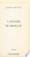 L'affaire de Broglie