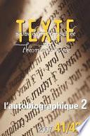 L'autobiographique