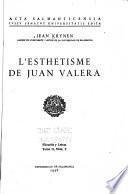 L'esthétisme de Juan Valera