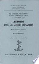 L'humanisme dans les lettres espagnoles