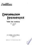L'Information historique
