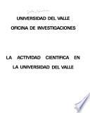 La actividad científica en la Universidad del Valle