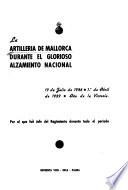 La artillería de Mallorca durante el glorioso alzamiento nacional