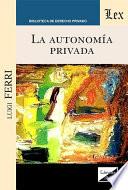La autonomía privada