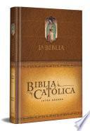 La Biblia Católica: Tamaño grande, tapa dura, marrón, con Virgen