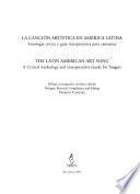 La canción artística en América Latina