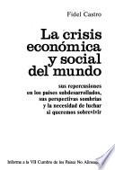 La crisis económica y social del mundo