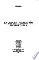 La descentralización en Venezuela