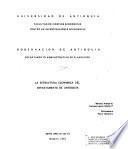 La estructura económica del Departamento de Antioquia