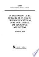 La evaluación de la eficacia de la OEA en crisis democráticas en el continente
