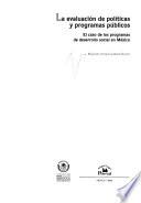 La evaluación de políticas y programas públicos