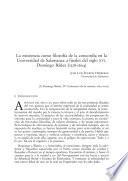 La existencia como filosofía de la concordia en la Universidad de Salamanca a finales del siglo XVI. Domingo Báñez (1528-1604)