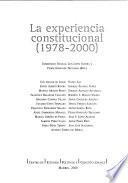 La experiencia constitucional, 1978-2000