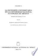 La extensión universitaria: Información general 1973-1978