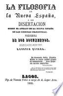 La filosofia en la Nueva España