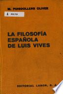 La filosofía española de Luis Vives