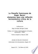 La filosofía franciscana de Roger Bacon