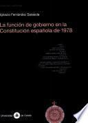 La función de gobierno en la Constitución española de 1978