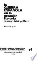 La Guerra Española en la creación literaria