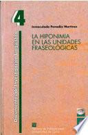 La hiponimia en las unidades fraseológicas