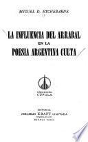 La influencia del arrabal en la poesía argentina culta