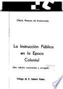 La instrucción pública en la época colonial