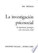 La investigación psicosocial