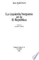La izquierda burguesa en la II República
