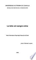 La letra sin sangre entra