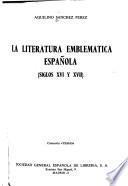 La literatura emblemática española