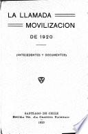 La Llamada movilización de 1920