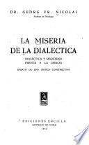 La miseria de la dialéctica
