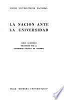 La nación ante la universidad