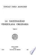 La nacionalidad venezolana originaria