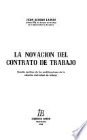 La novación del contrato de trabajo