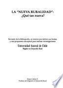 La nueva ruralidad, qué tan nueva?